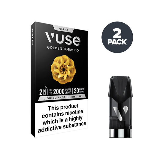 Golden Tobacco Vuse Ultra Smart Pod and Box