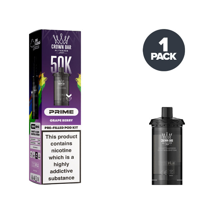 Grape Berry Al Fakher Hypermax Prime 50K Refill Pack and Box