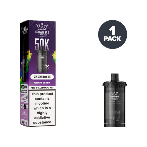 Grape Berry Al Fakher Hypermax Prime 50K Refill Pack and Box