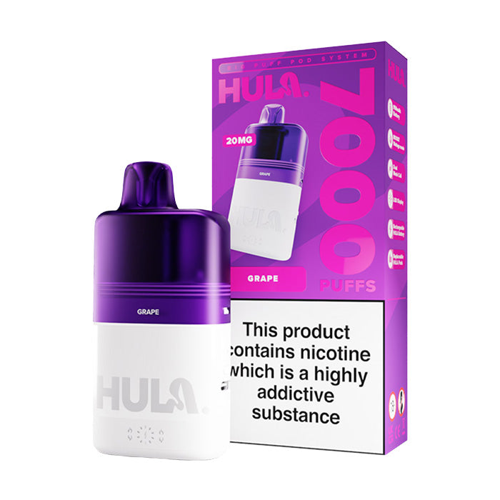 Grape Hula 7000 Prefilled Pod Kit and Box
