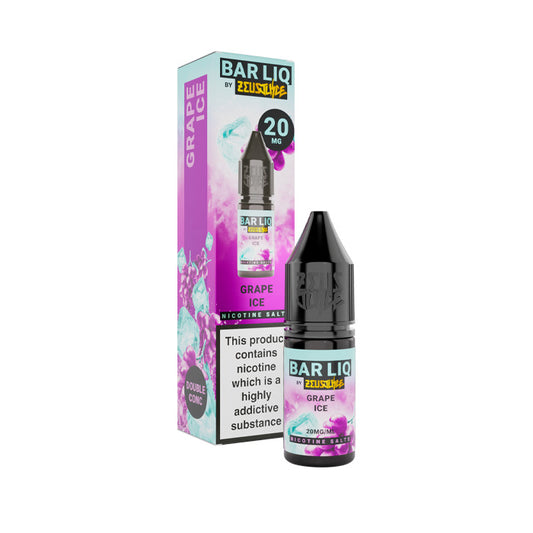 Grape Ice 10ml Bar Liq Nic Salt E-Liquid by Zeus Juice