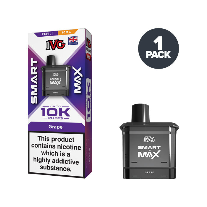 Grape IVG Smart Max 10mg Refill Pack and Box