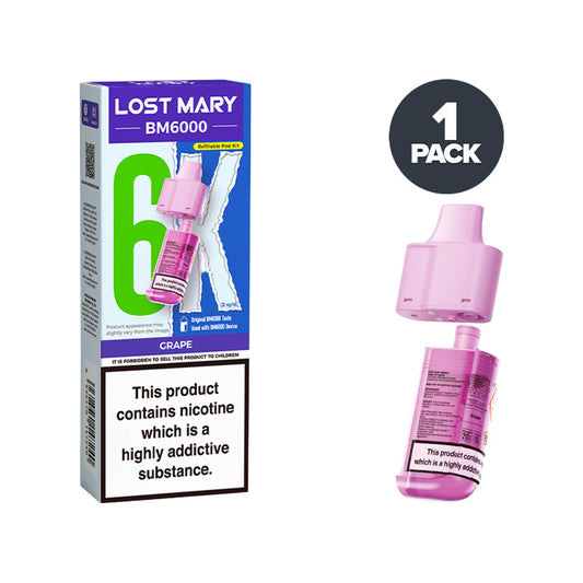 Grape Lost Mary BM6000 Refill Pack 20mg