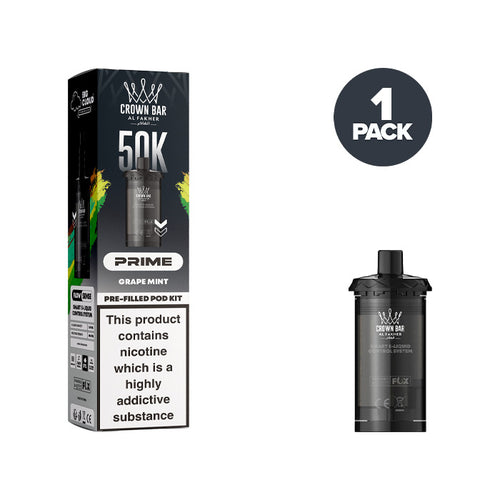 Grape Mint Al Fakher Hypermax Prime 50K Refill Pack and Box