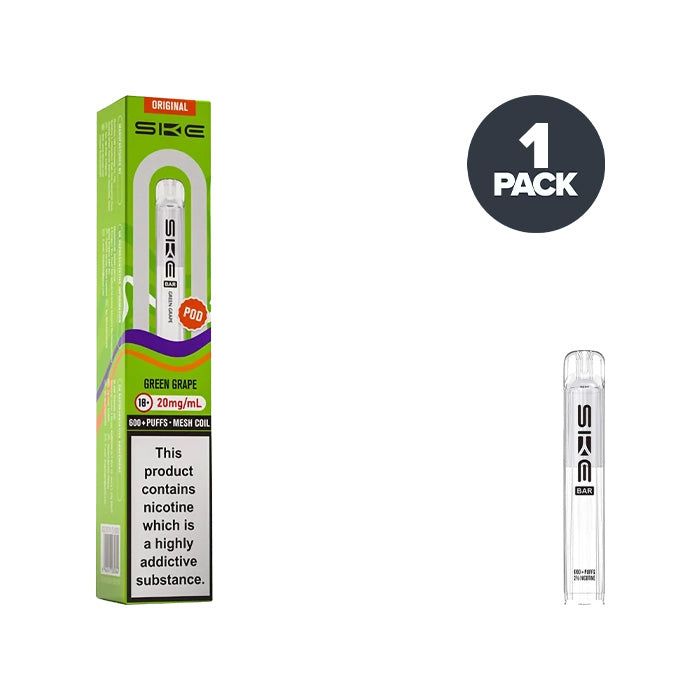 Green Grape SKE Bar 600 Prefilled Pod and Box