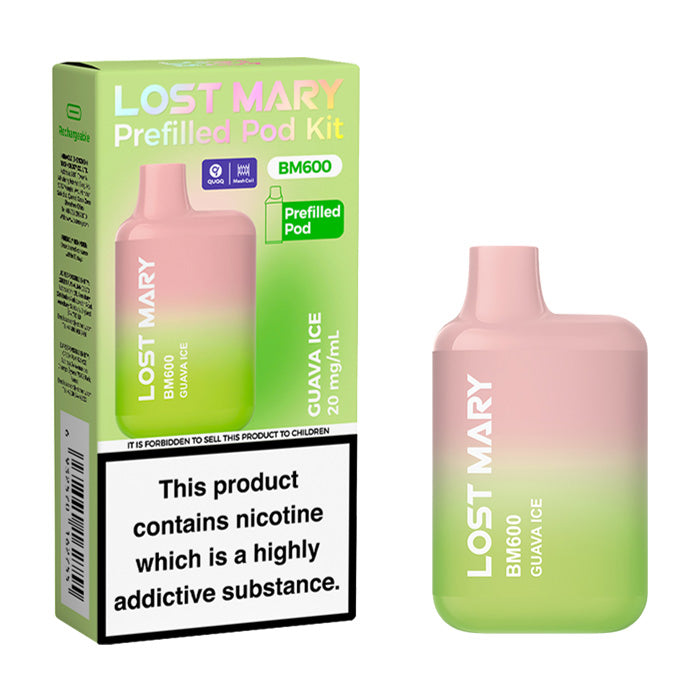 Guava Ice Lost Mary BM600 Prefilled Pod Kit and Box
