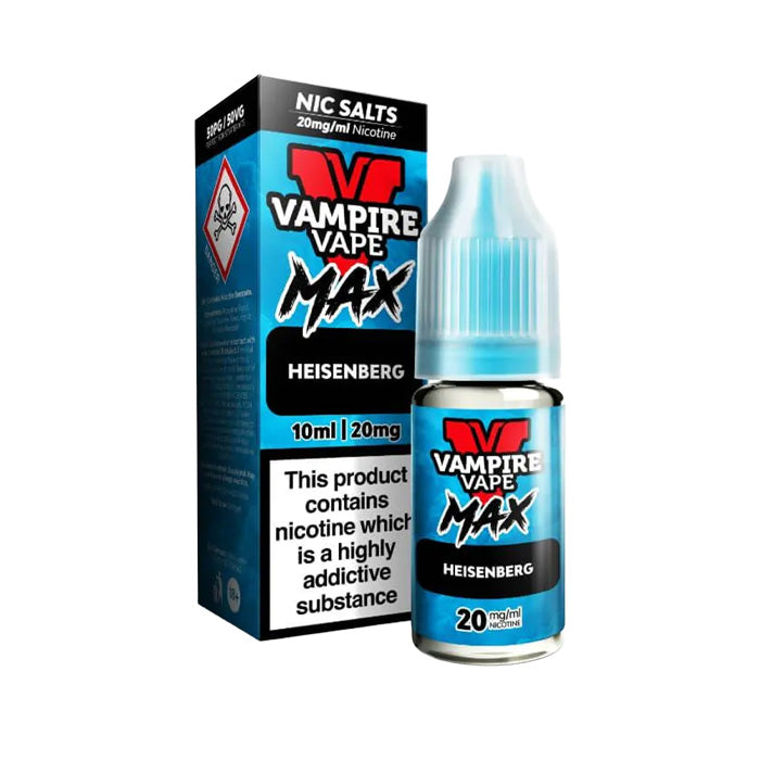 Heisenberg Vampire Vape Max 10ml Nic Salt and Box