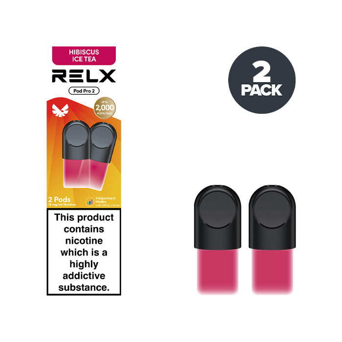 Hibiscus Ice Tea RELX Pod Pro 2 Pods and Box