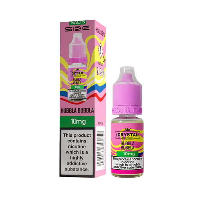 Hubbla Bubbla 10ml Nic Salt E-Liquid and Box by SKE Crystal