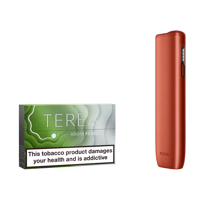 Vivid Terracotta IQOS Iluma-i One Kit with a Pack of TEREA tobacco sticks