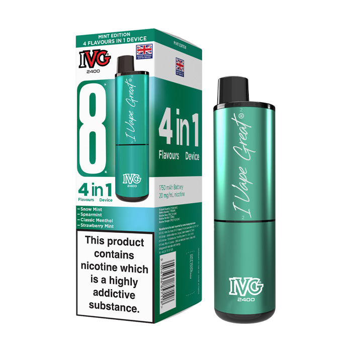 IVG 2400 Rechargeable Vape Kit Mint Edition