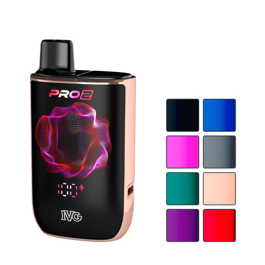 IVG Pro 2 Prefilled Pod Kit with eight squares showcasing all available colours