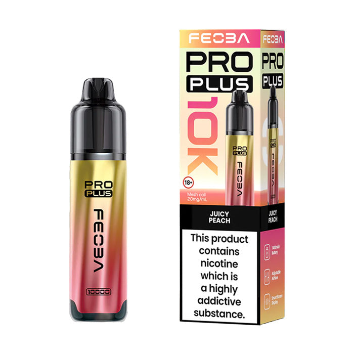 Juicy Peach Feoba Pro Plus 30K Pod Kit and Box