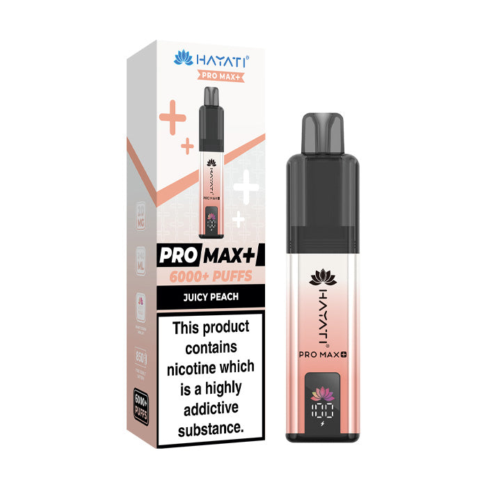 Juicy Peach Hayati Pro Max Plus Kit and Box