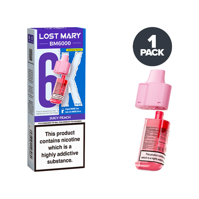 Juicy Peach Lost Mary BM6000 Refill Pack 20mg