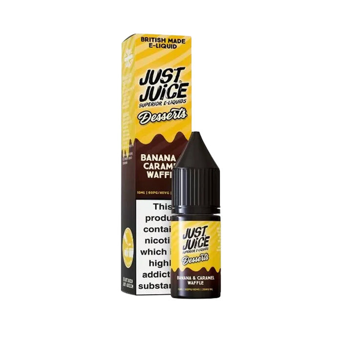 Banana & Caramel Waffle Nic Salt E-Liquid by Just Juice Dessert Salts