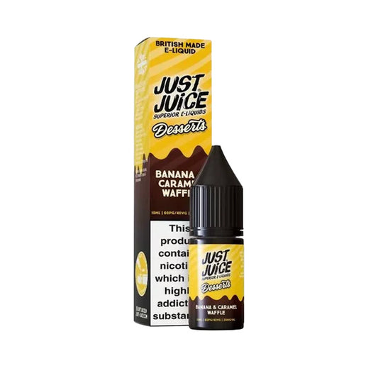 Banana & Caramel Waffle Nic Salt E-Liquid by Just Juice Dessert Salts