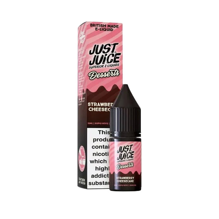 Strawberry Cheesecake Nic Salt E-Liquid by Just Juice Dessert Salts