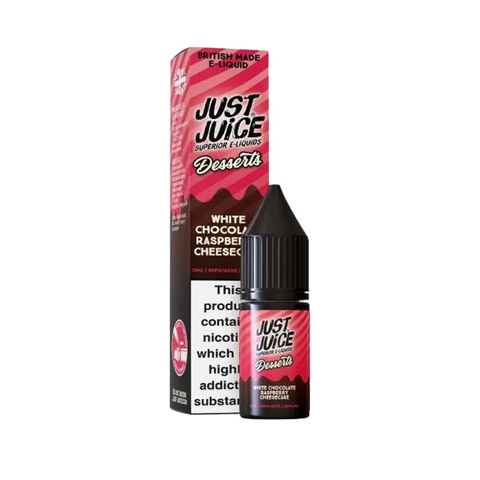 White Chocolate Raspberry Cheesecake Nic Salt E-Liquid by Just Juice Dessert Salts