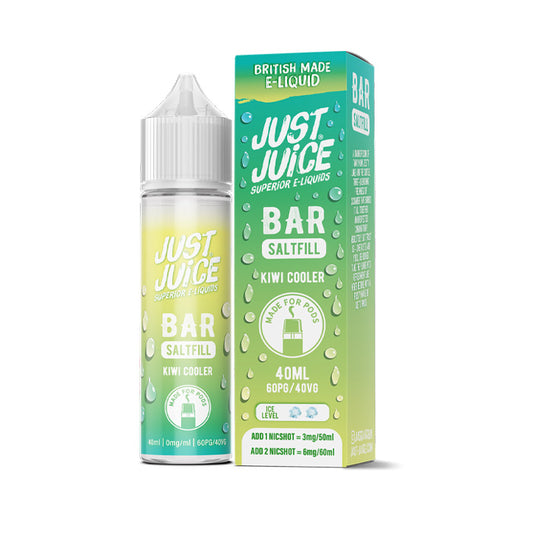 Kiwi Cooler 40ml Saltfill E-Liquid by Just Juice Bar