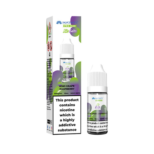 Kiwi Grape Raspberry Hayati Pro Max 10ml Nic Salt E-Liquid and Box