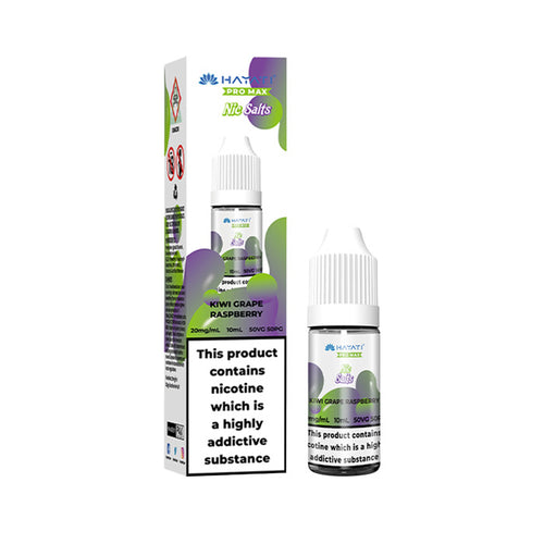 Kiwi Grape Raspberry Hayati Pro Max 10ml Nic Salt E-Liquid and Box