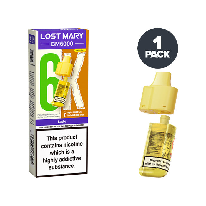 Latte Lost Mary BM6000 Refill Pack 20mg