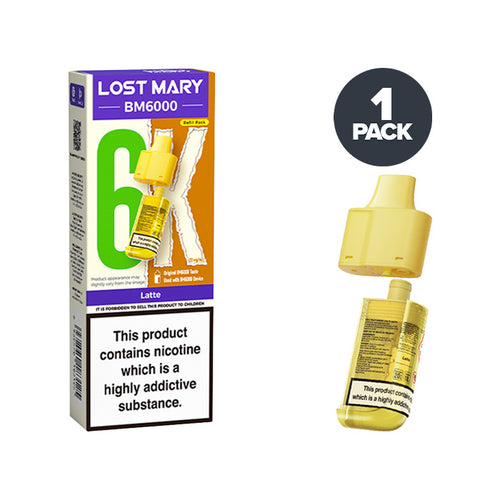 Latte Lost Mary BM6000 Refill Pack 20mg