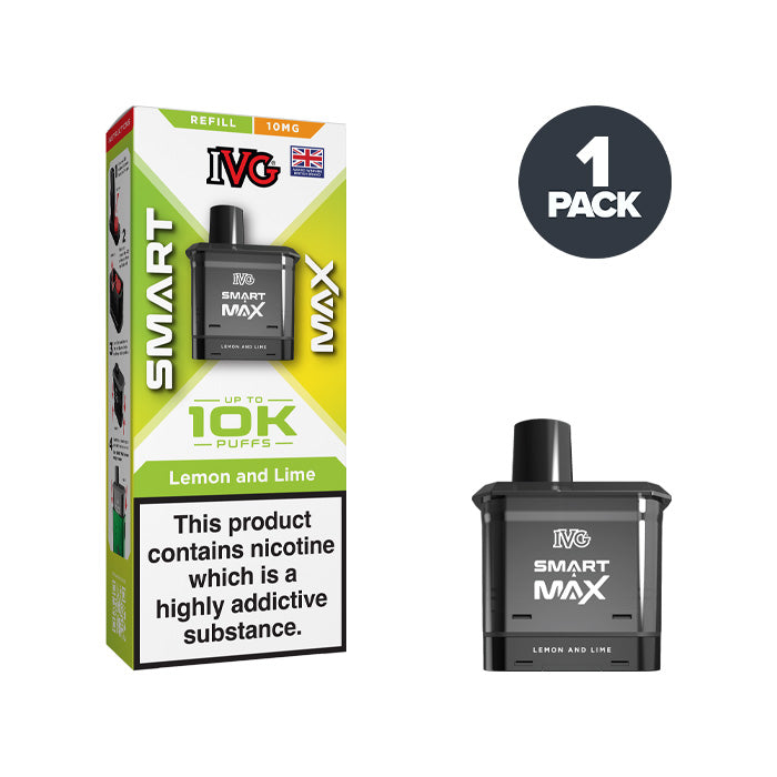 Lemon and Lime 10mg IVG Smart Max Refill Pack and Box