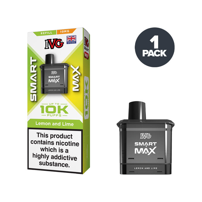 Lemon and Lime IVG Smart Max 10mg Refill Pack and Box