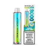 Lemon Blue Lime Hyola Pro Max 8000 Prefilled Pod Kit and Box