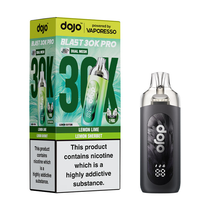 Lemon Edition Vaporesso Dojo Blast 30K Pro Pod Kit and Box