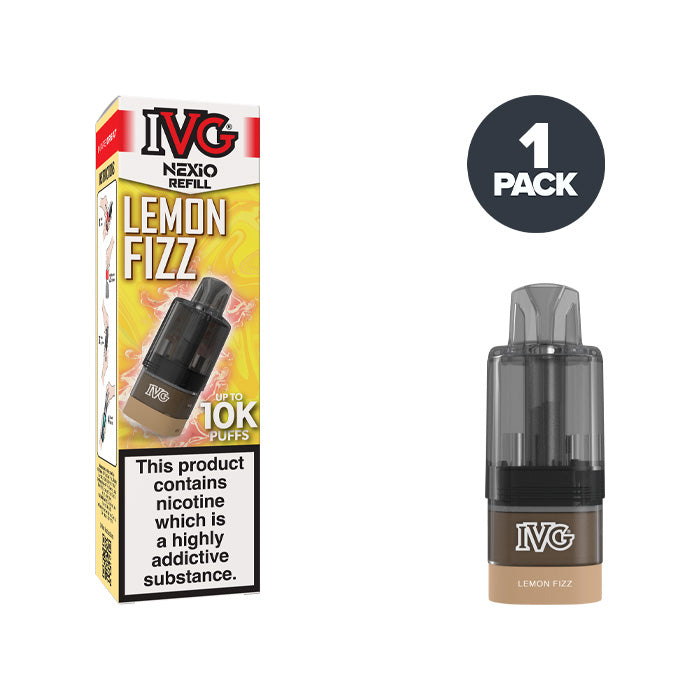 Lemon Fizz IVG Nexio Refill Pack and Box