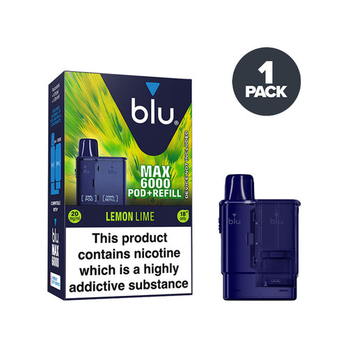 Lemon Lime Blu Max 6000 Refill Pack and Box