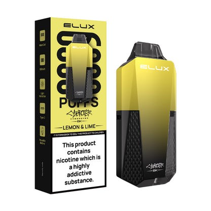 Lemon & Lime Elux Cyberover 6K Prefilled Pod Kit and Box