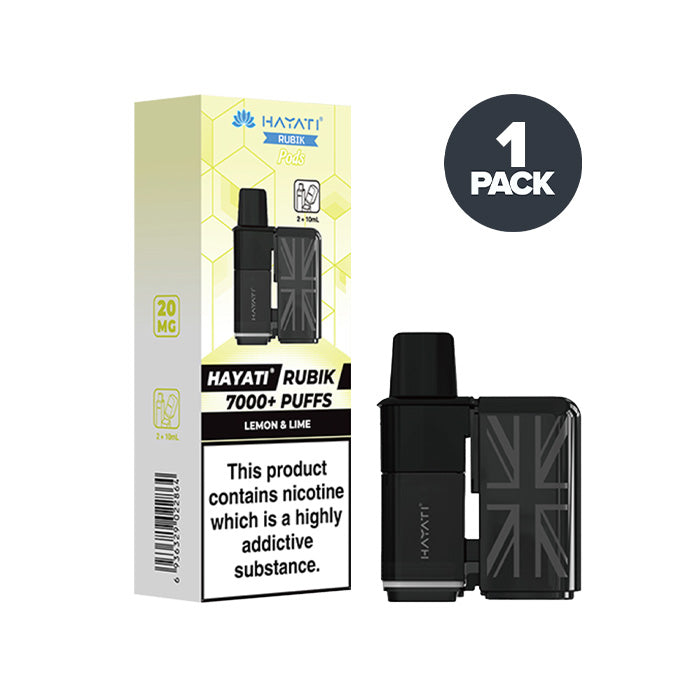 Lemon & Lime Hayati Rubik 7000 Prefilled Pods and Box