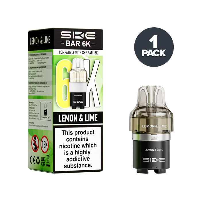 Lemon & Lime SKE Bar 6K Refill Pack and box