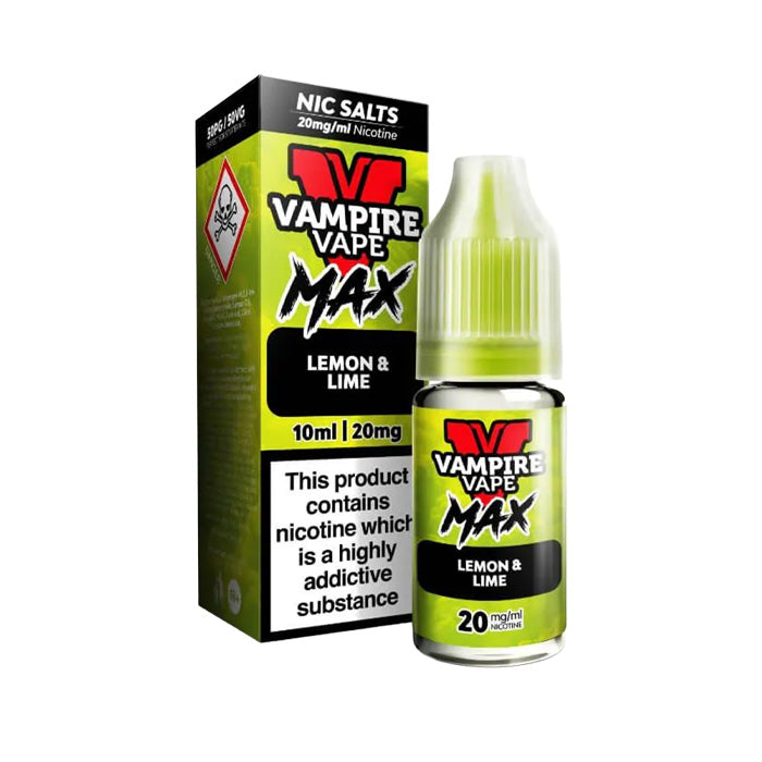 Lemon & Lime Vampire Vape Max 10ml Nic Salt and Box