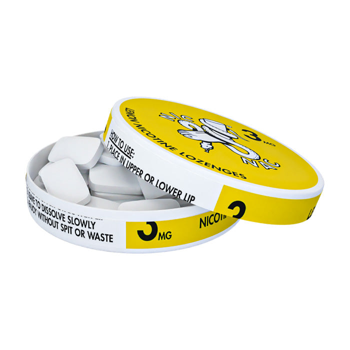 Open can of Nic Nac Lemon 3mg Nicotine Lozenges