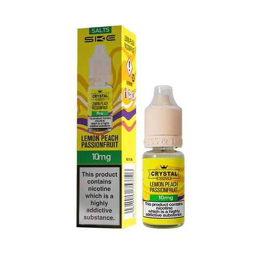 Lemon Peach Passionfruit 10ml Nic Salt E-Liquid and Box by SKE Crystal