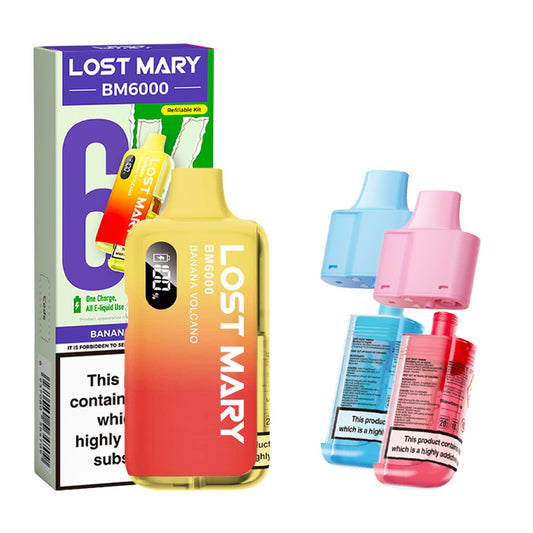 Lost Mary BM6000 Kit and Box with two BM6000 Pods