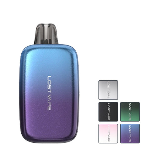Lost Vape Kata Pod Kit Main Image with 5 squares showcasing all available colours