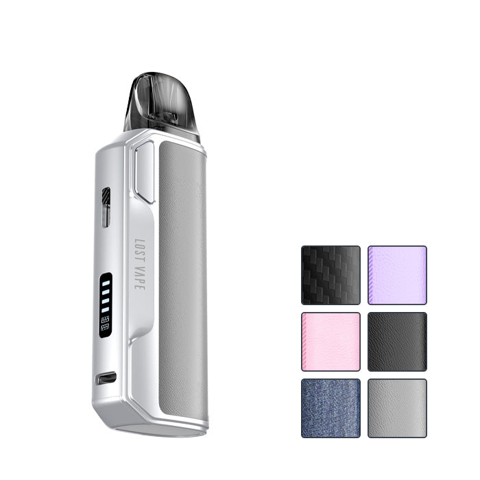 Lost Vape Thelema Elite S Pod Kit with six squares showcasing all available colours