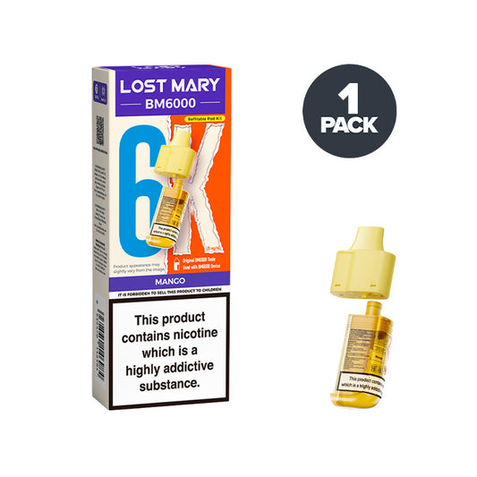 Mango Lost Mary BM6000 Prefilled Pod and Box