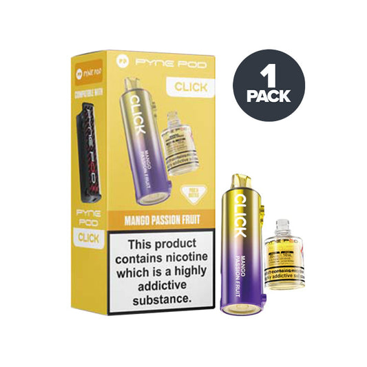 Mango Passion Fruit Pyne Pod Click Prefilled Pod and Box