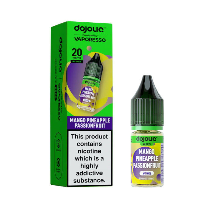 Mango Pineapple Passionfruit Vaporesso Dojoliq 10ml Nic Salt E-Liquid and Box