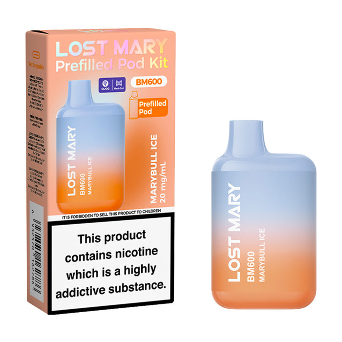Marybull Ice Lost Mary BM600 Prefilled Pod Kit and Box