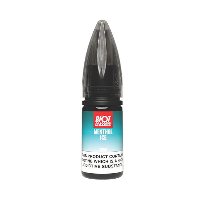Menthol Ice Nic Salt E-Liquid by Riot Classics 10mg 10ml bottle