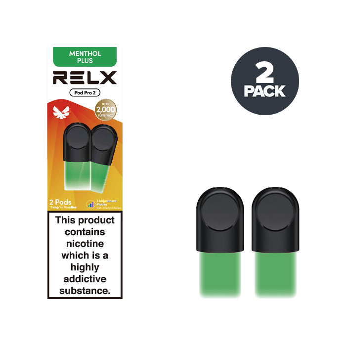 Menthol Plus RELX Pod Pro 2 Pods and Box