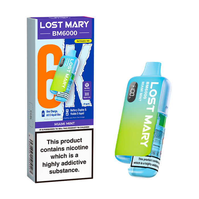 Miami Mint Lost Mary BM6000 Prefilled Pod Kit and Box